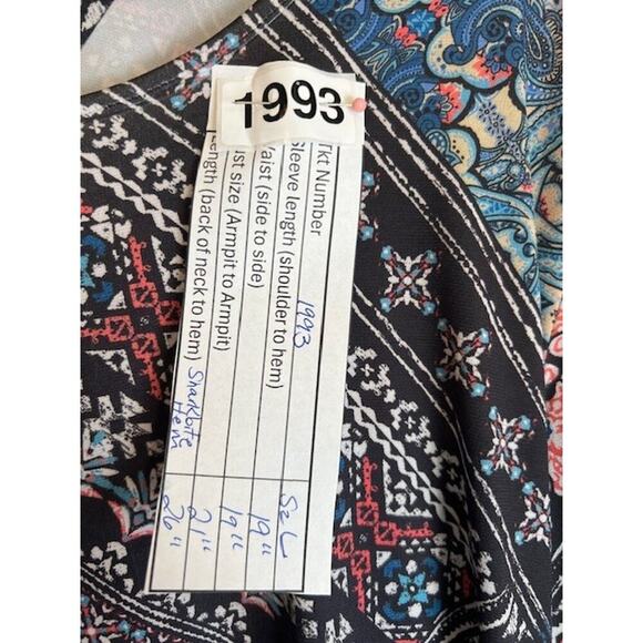 G Collection Womens Sz L Multicolor Blouse Boho - Picture 7 of 7